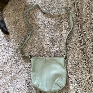 Blue Coach leather cross body